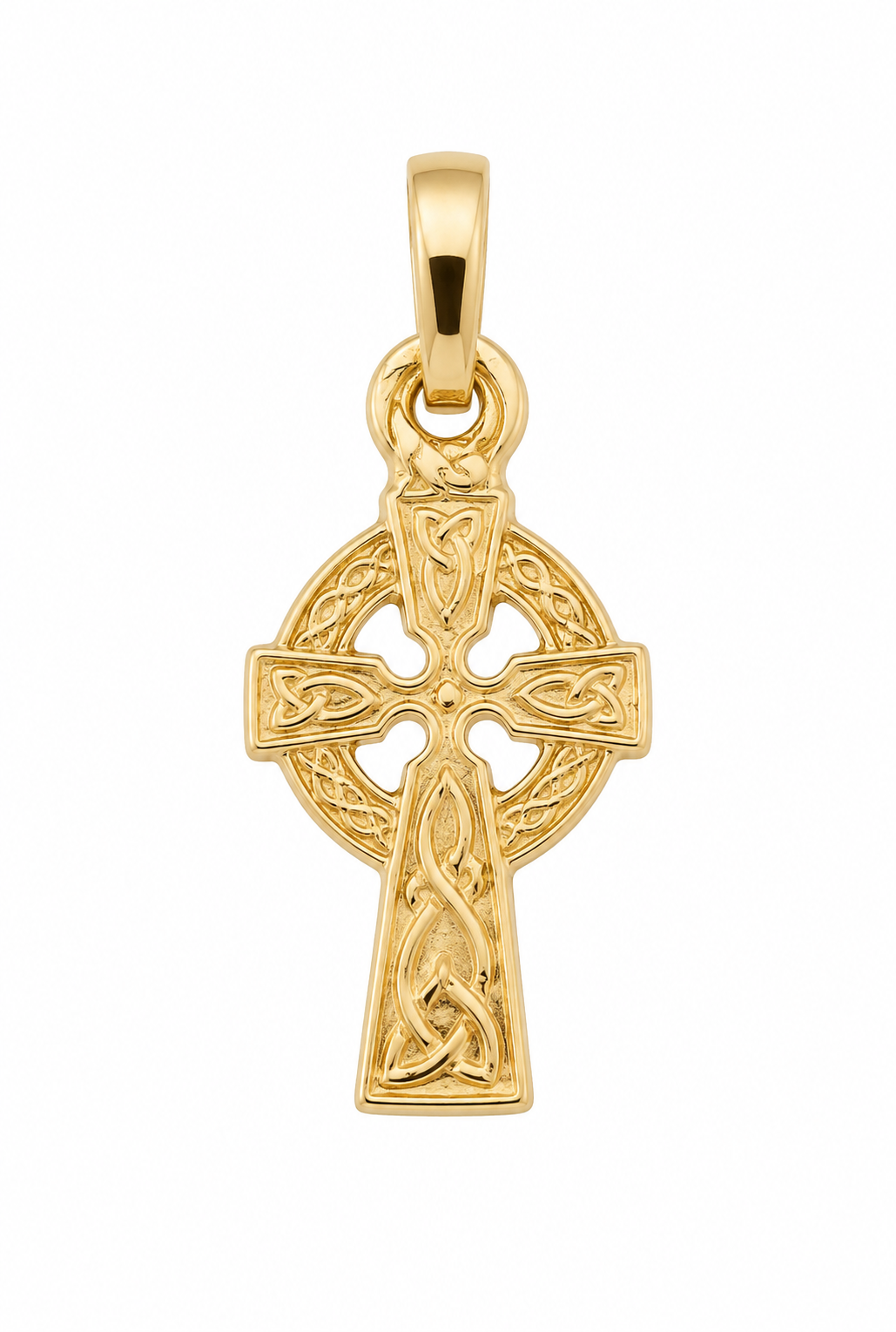 Genuine 9ct 9k 375 Yellow Gold Celtic Cross Small Pendant Charm