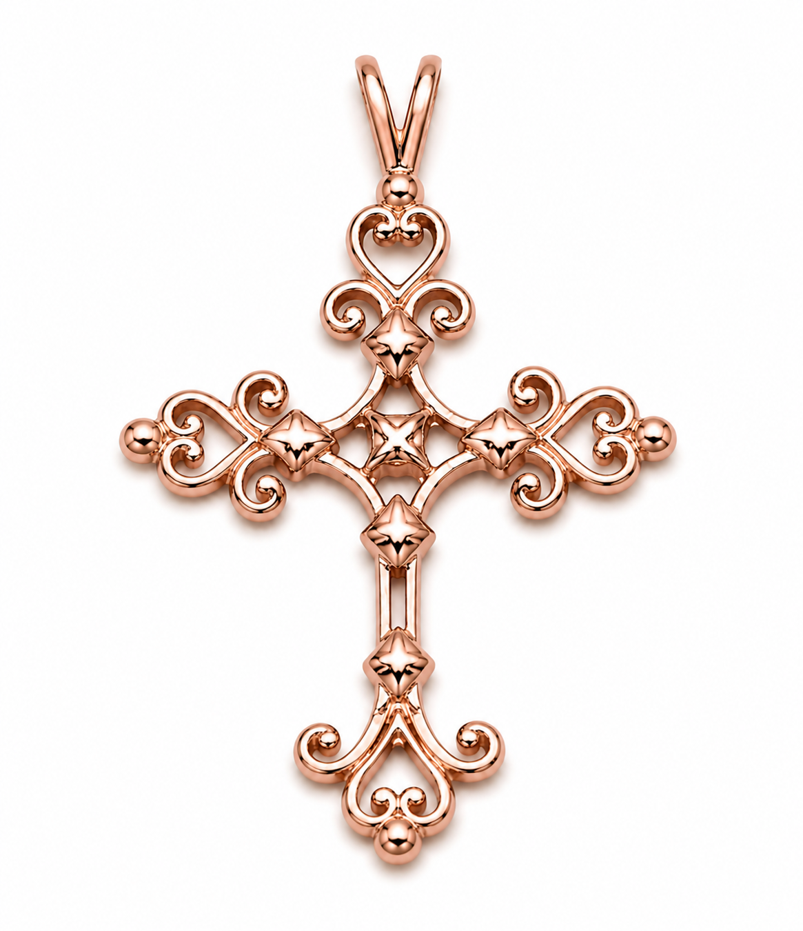 Kaedesigns Genuine 9ct 9K 375 Yellow, Rose or White Gold Fancy Celtic Cross Pendant