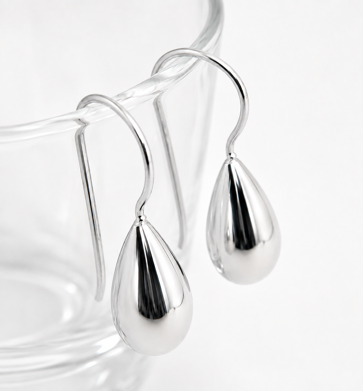 Kaedesigns 9ct 9k 375 Solid Yellow, Rose or White Gold Tear Drop Teardrop Hook Earrings