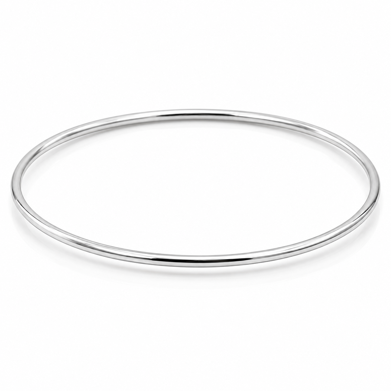 Genuine 9ct 9kt 375 FULL SOLID Yellow, Rose or White gold 1.5mm GOLF bangle 65mm inside diameter