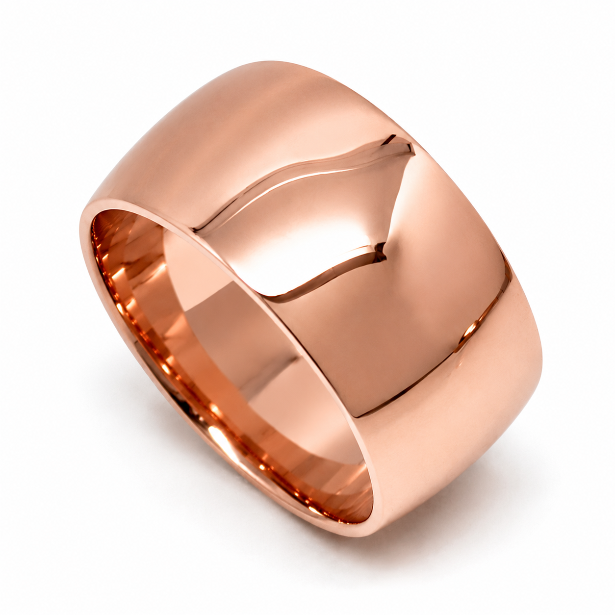Genuine Solid 9ct 9k 375 Yellow, Rose or White Gold 8mm Wide Ring - Choose your ring size D to H
