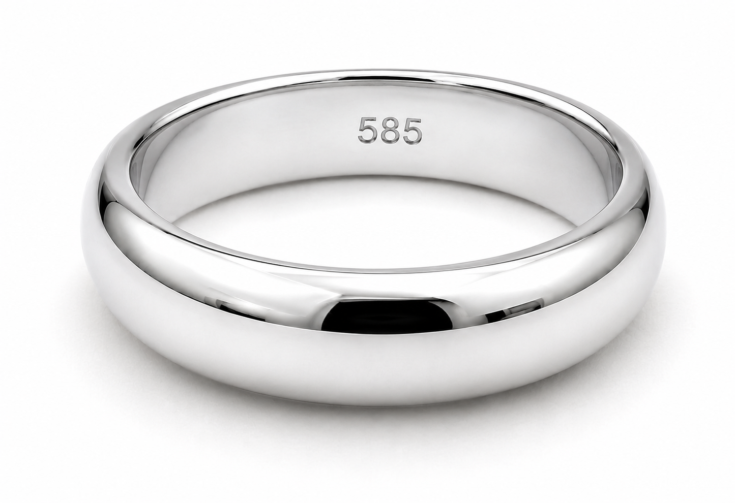 Genuine 14ct 14k 585 Yellow, Rose or White Gold Full Solid 5mm Wedding Ring - Choose your size from H to P