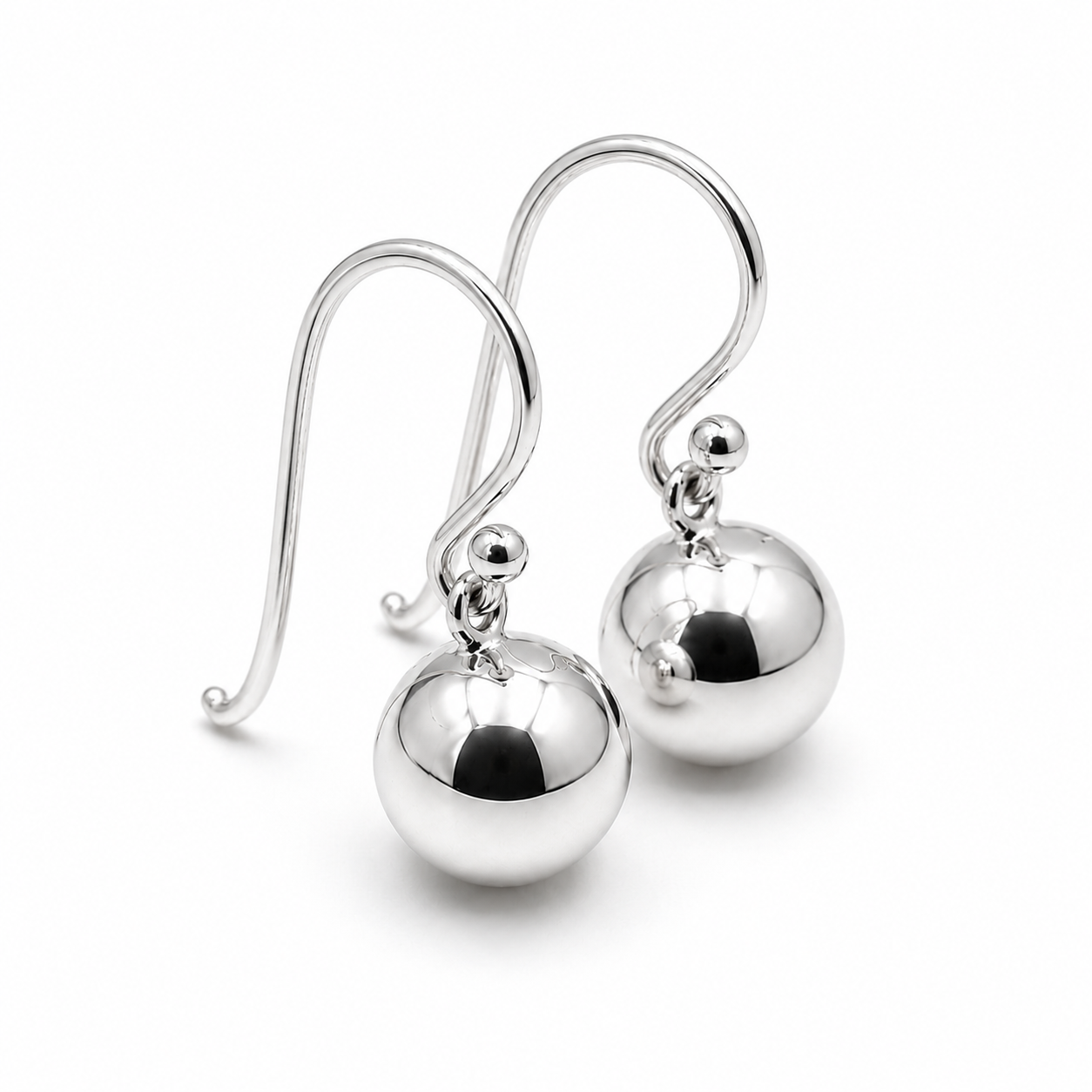 Kaedesigns Genuine 9ct Yellow, White or Rose Gold 10mm Plain Ball Earrings