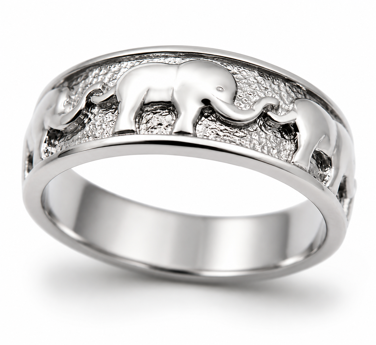 Genuine 9ct 9k 375 Solid Yellow, Rose or White Gold Lucky Elephant Ring Size L to Q