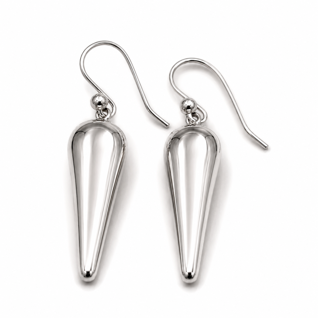 Kaedesigns Genuine 9ct 9kt 375 Solid Yellow, Rose Or White Gold Half Tear Drop Teardrop Hook Earrings
