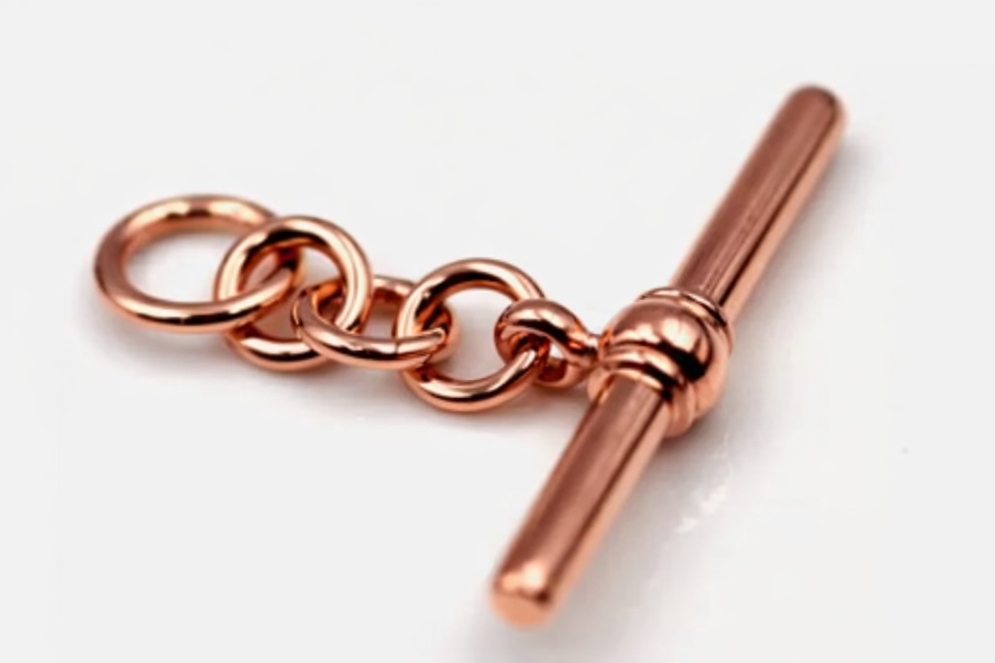 Genuine 9ct 9k 375 Yellow, Rose or White Gold 28mm T Bar T-Bar for Albert For Chain Necklace