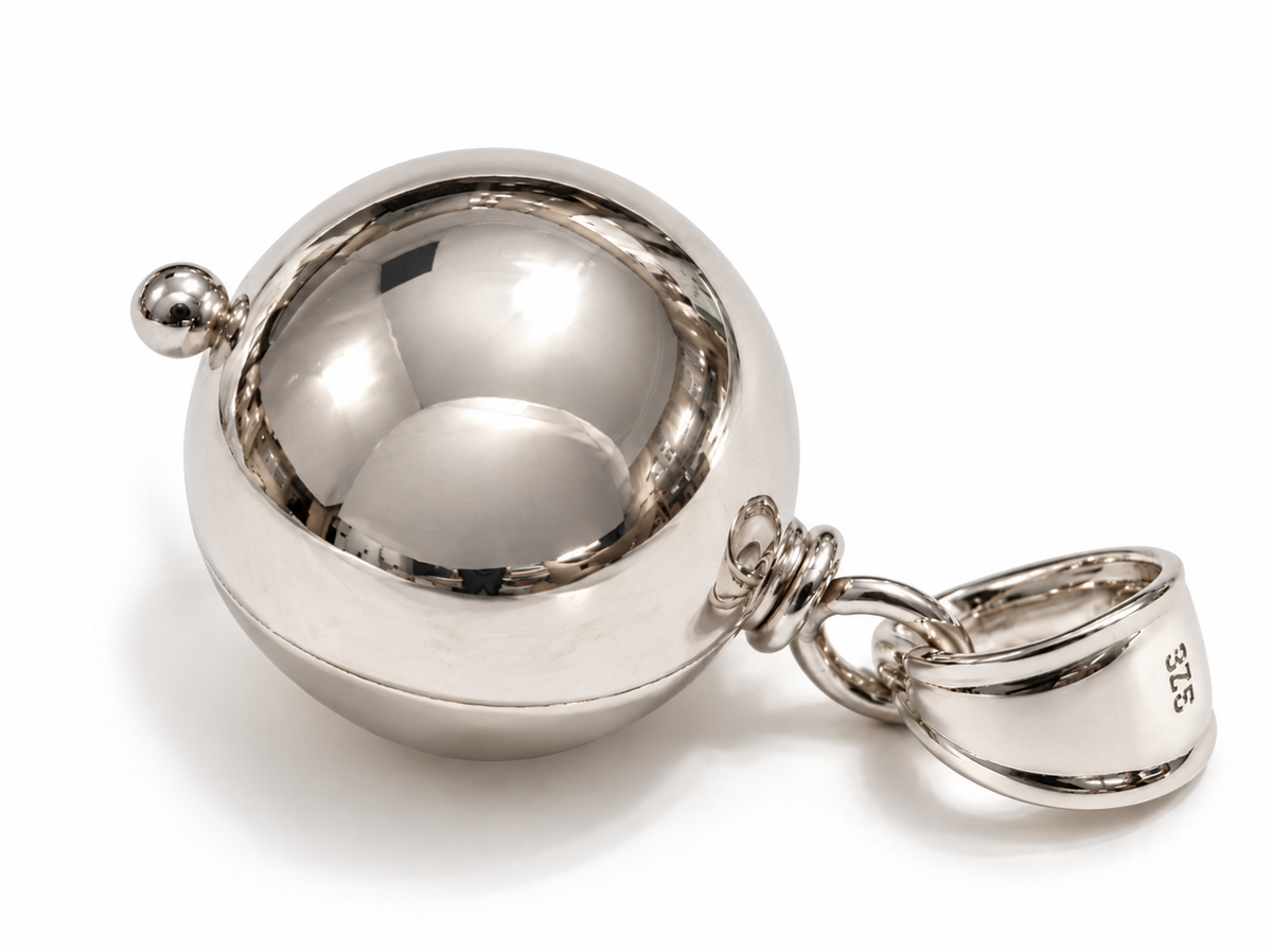 Genuine 9ct 9k 375 Yellow Or Rose Or White Gold 10mm Or 12mm Or 14mm Plain Ball Pendant