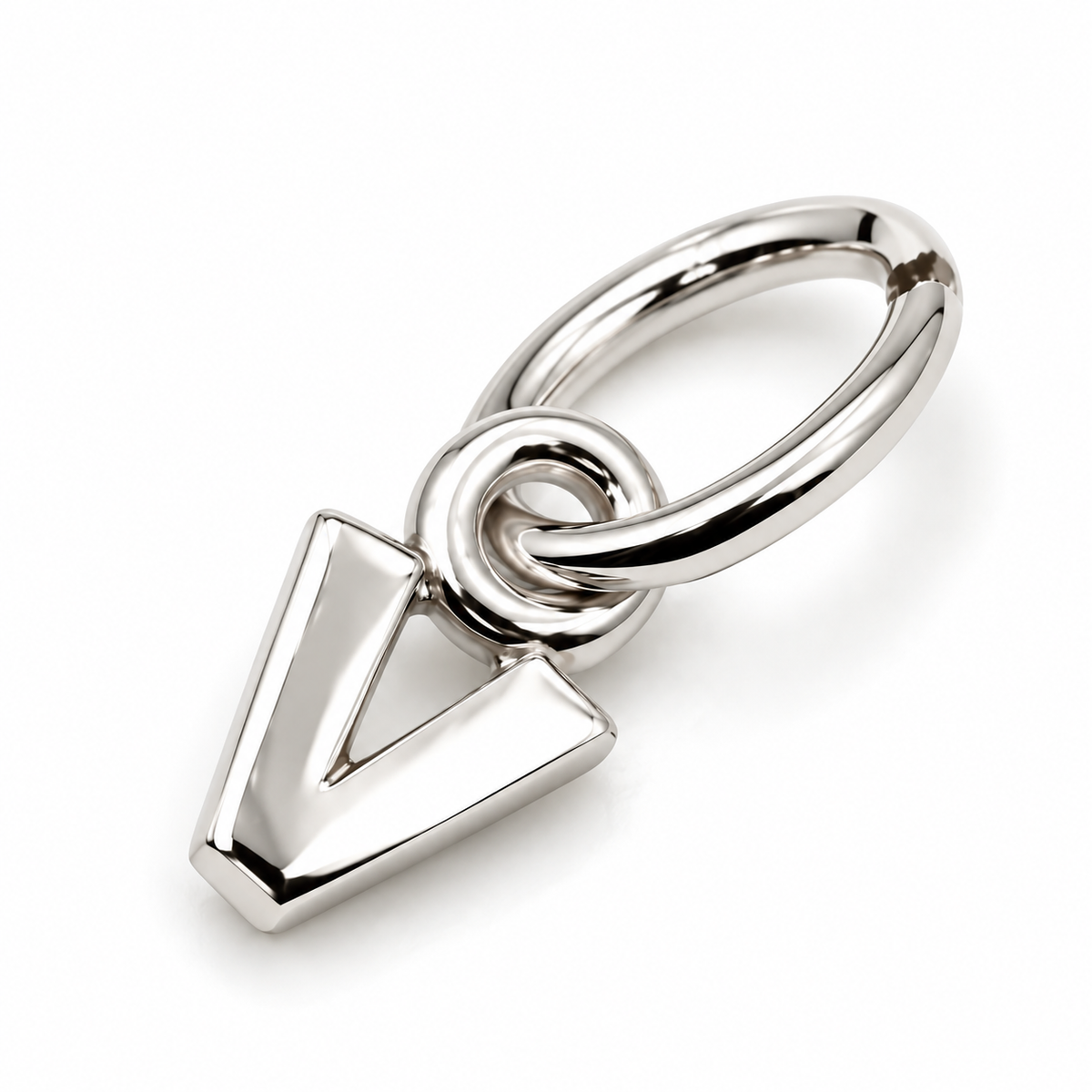 Tiny 9ct Gold Letter V Initial Pendant Charm | Yellow, Rose or White