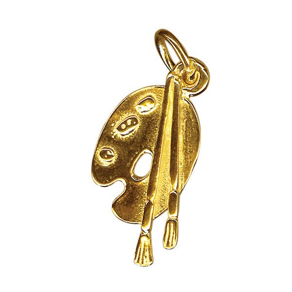 Kaedesigns, Genuine 9ct Yellow Gold Artist Palette Pendant / Charm