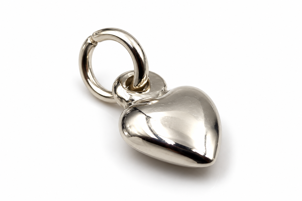 Solid Genuine Tiny Very Small 9ct Yellow, Rose or White Gold or Sterling Silver Heart Charm Pendant