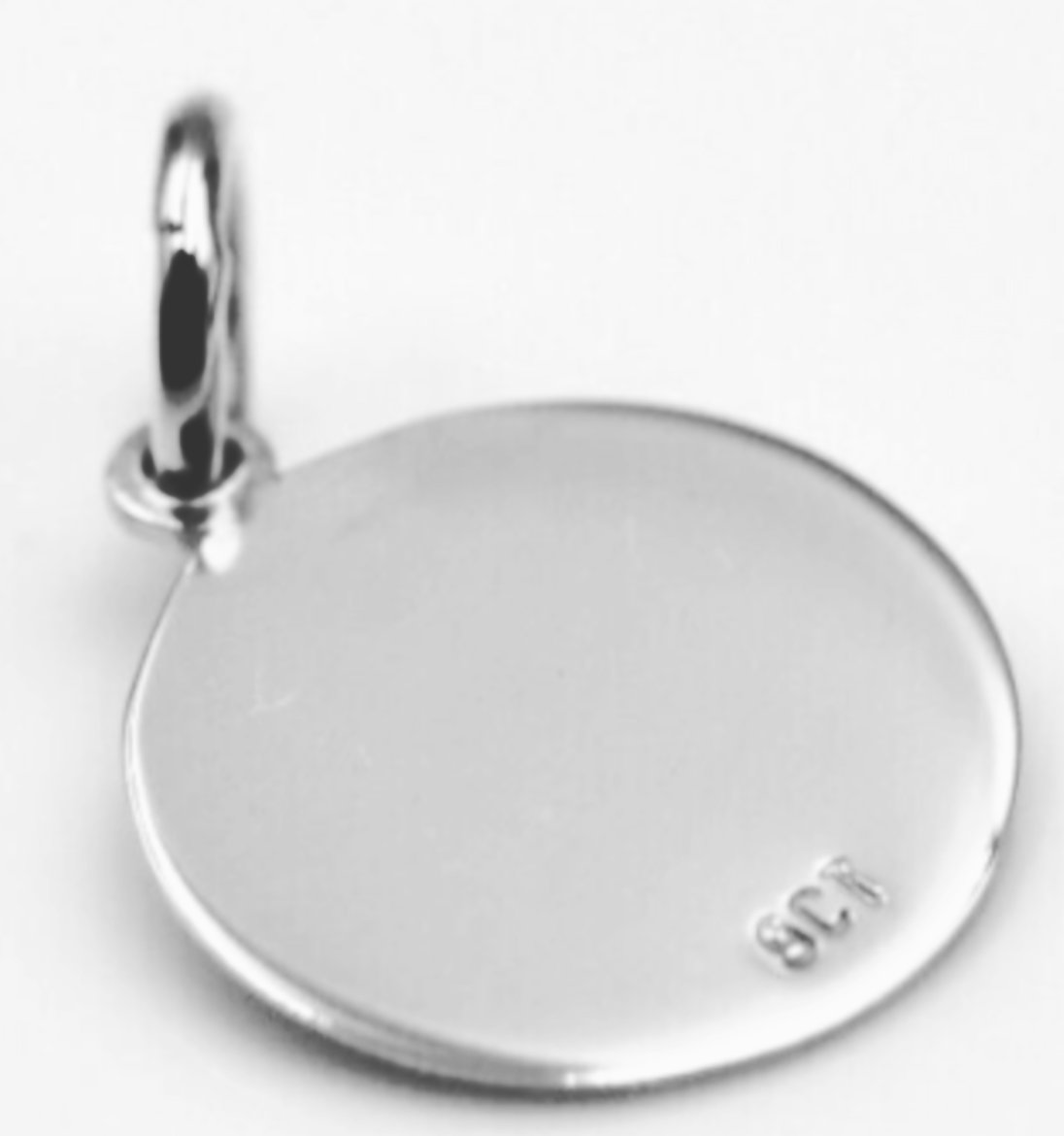 Genuine 9ct 9k Solid Yellow, Rose or White Gold 12mm disc round circle pendant