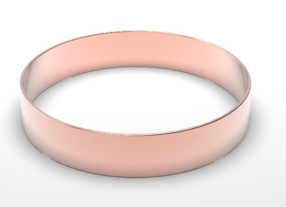Genuine 9ct 9kt FULL SOLID Heavy Yellow, Rose or White gold 14mm wide Bangle 70mm inside diameter