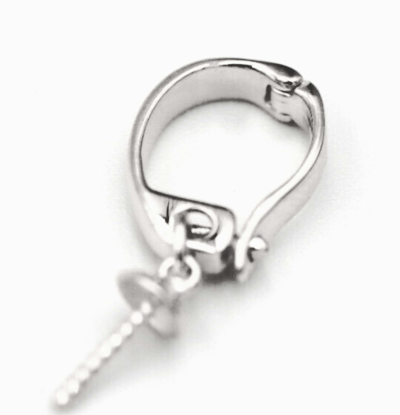 Genuine 9ct Yellow, Rose or White Gold Enhancer Clasp 12mm + Pearl Cup