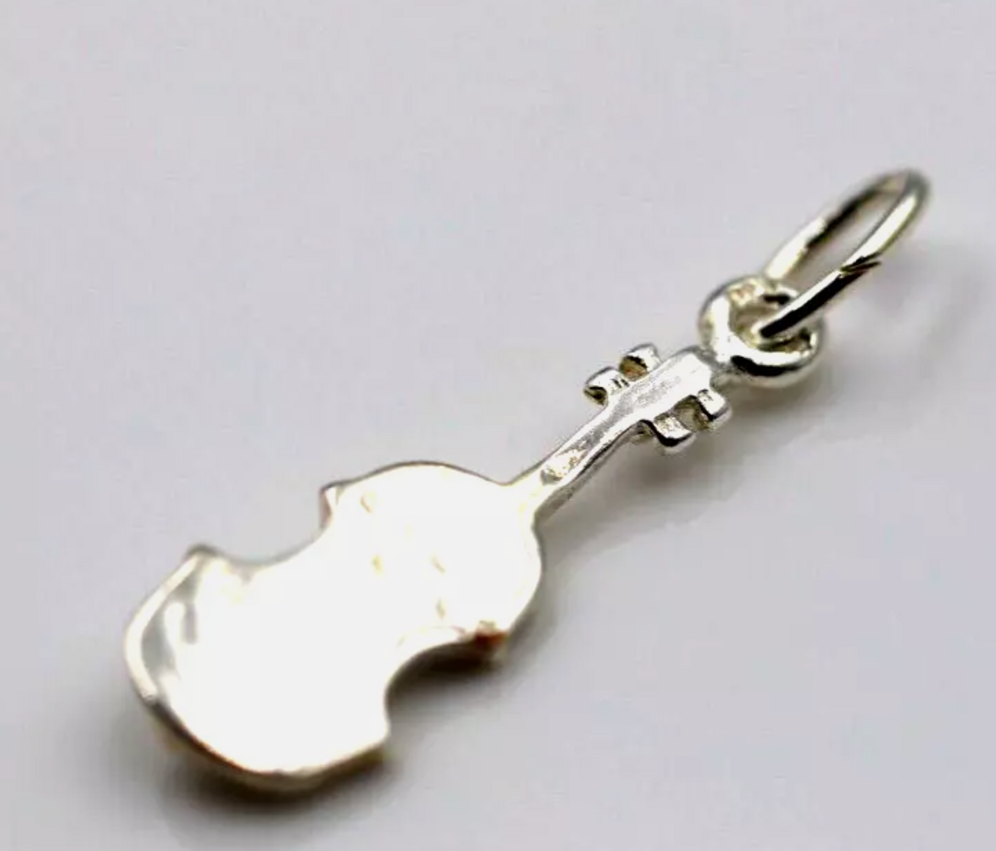 Sterling Silver 925 Music Violin Pendant / Charm