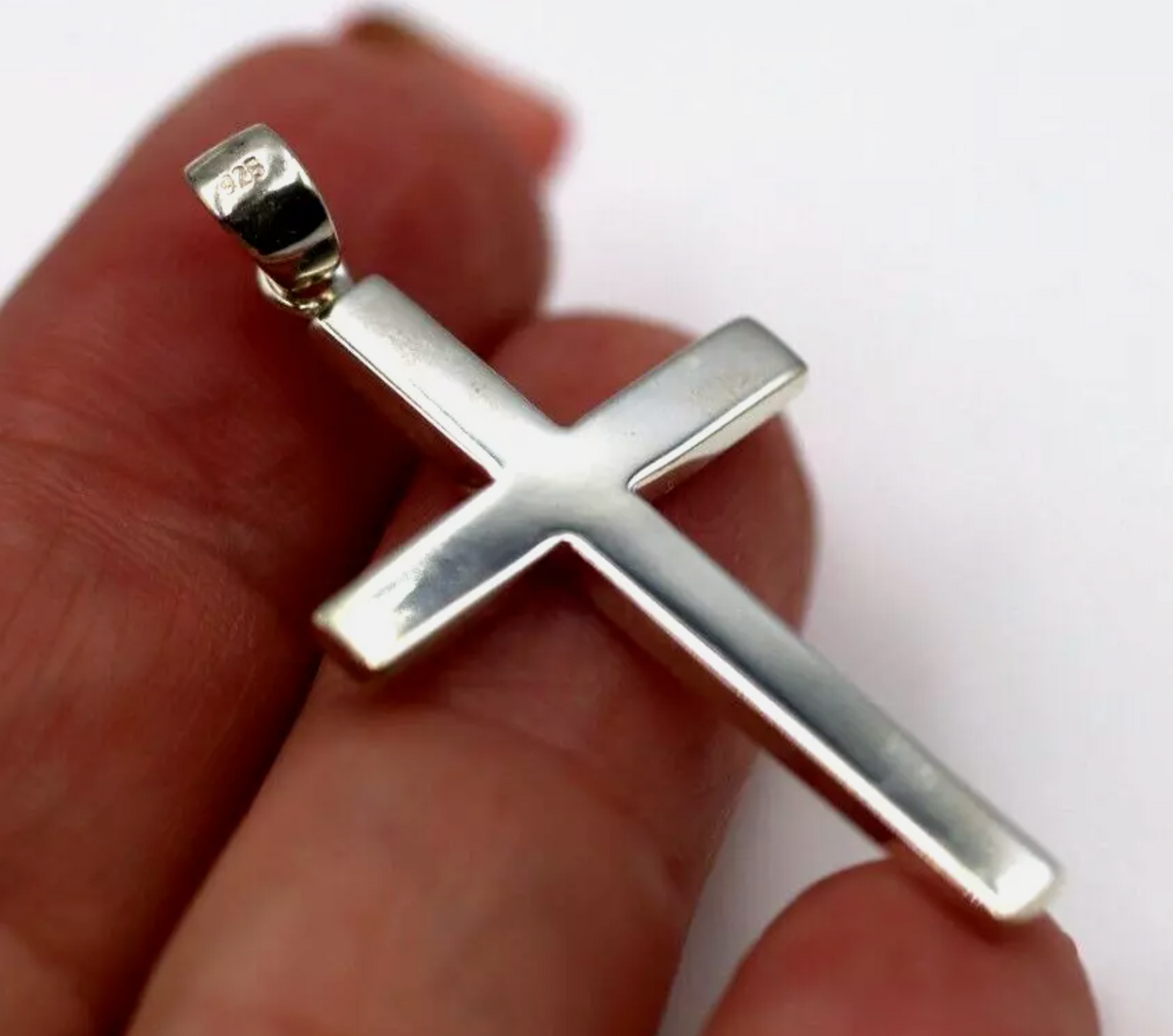 Kaedesigns Genuine Large Sterling Silver Cross Pendant 36mm x 21mm