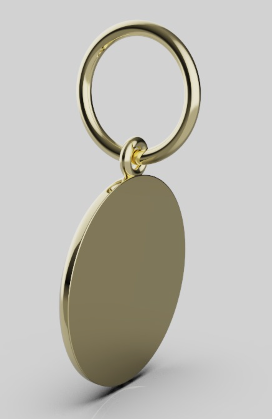 Genuine 9ct 9k Dome Solid Yellow Gold 12mm disc round circle pendant + Engraving