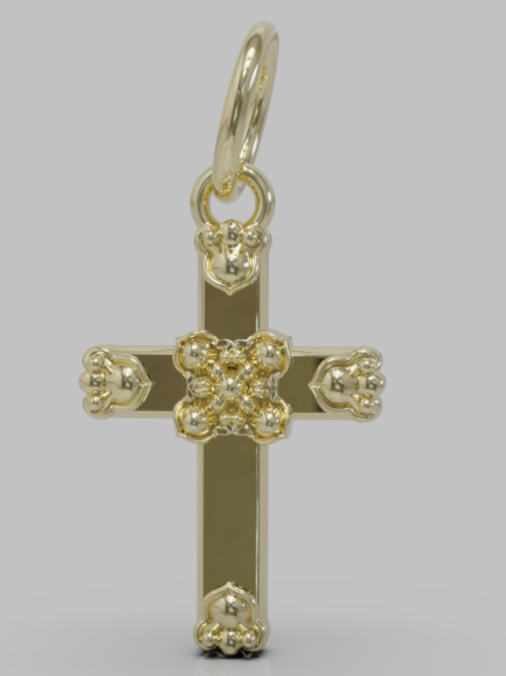 Genuine 9ct 9k Yellow, Rose or White Gold Small Fancy Cross Tiny Small Pendant / Charm