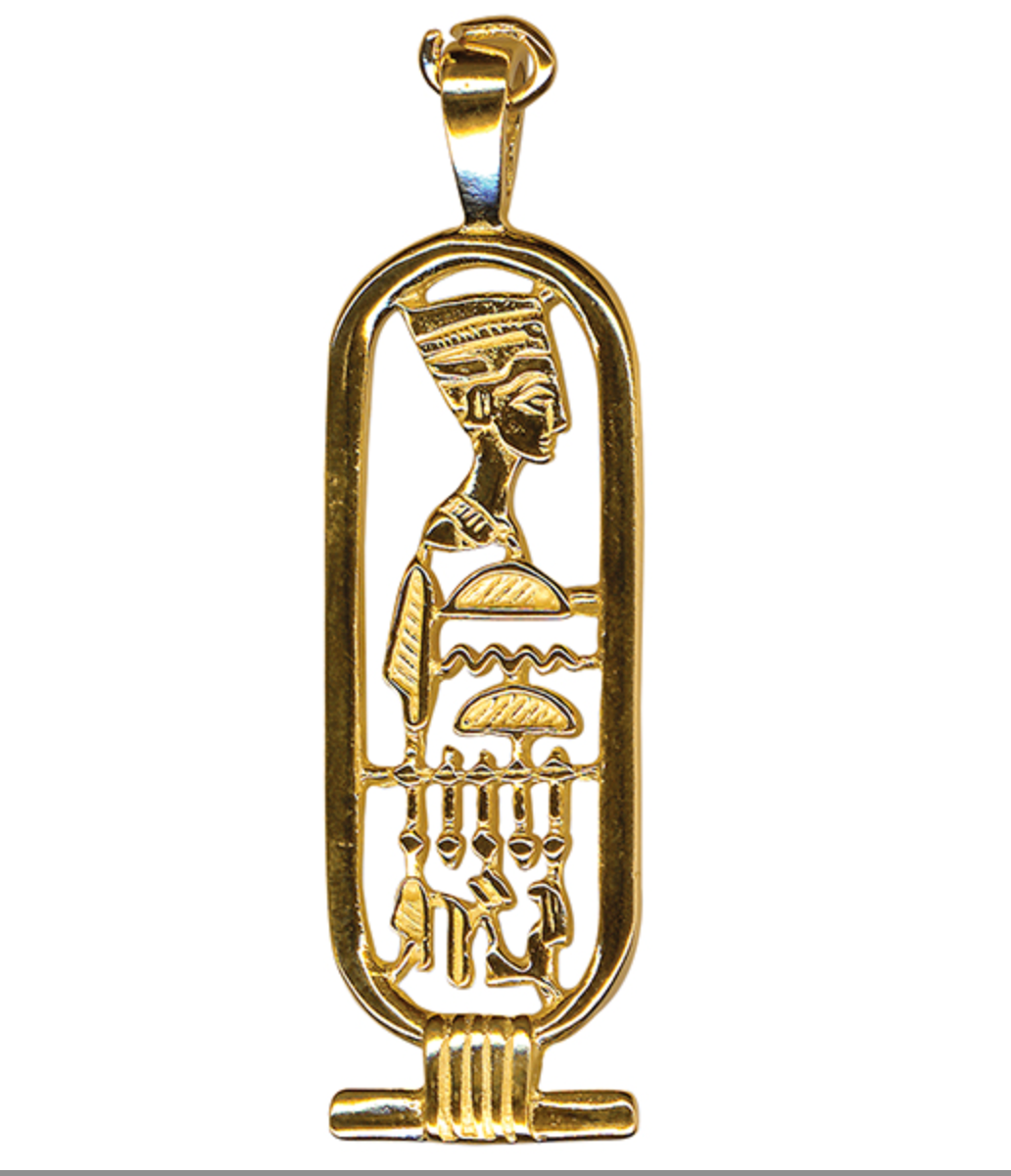Kaedesigns Genuine 9ct Yellow Gold Nefertiti Pendant or Charm