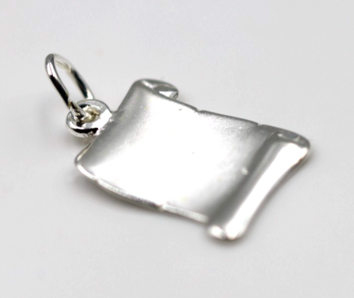 Genuine Sterling Silver 925 Open Scroll Charm / Pendant 19x12mm