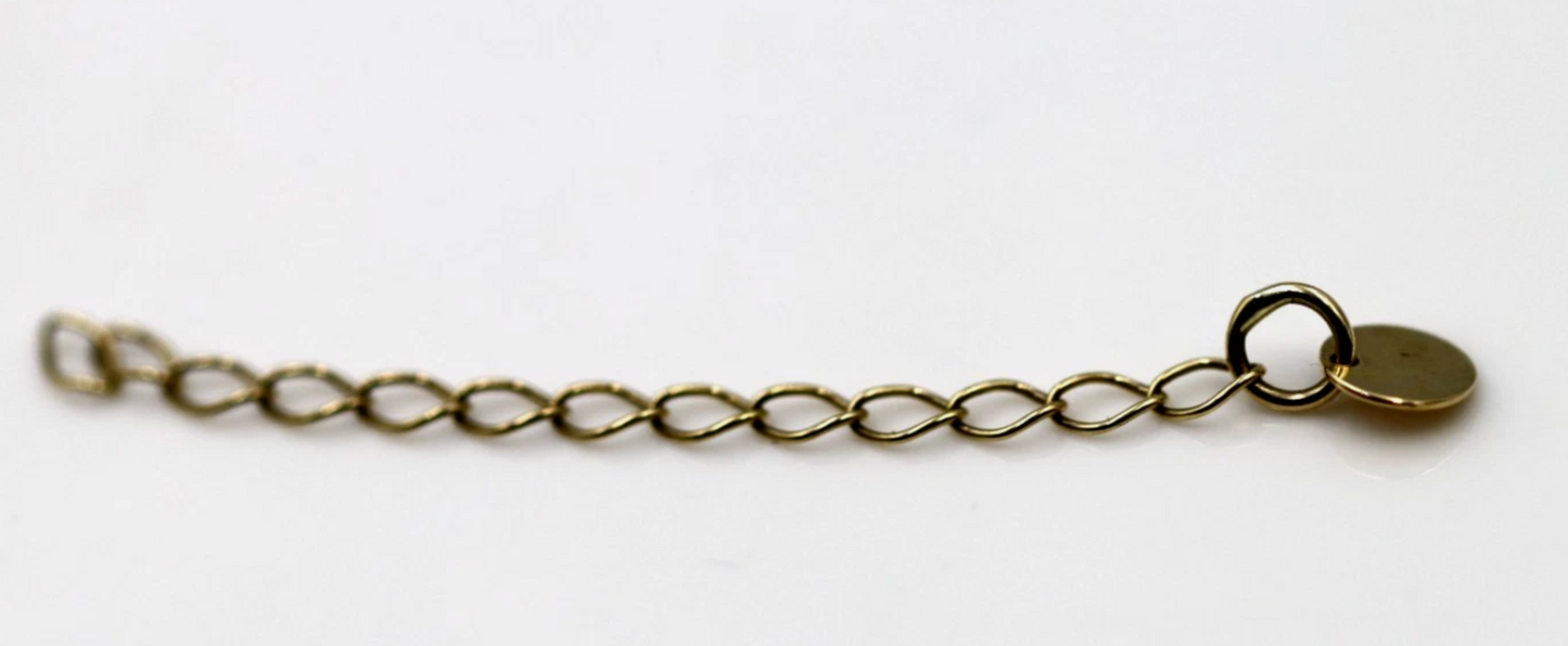 Genuine 9k 9ct Yellow Gold 375 2.5mm wide Safety Chain 4.5cm