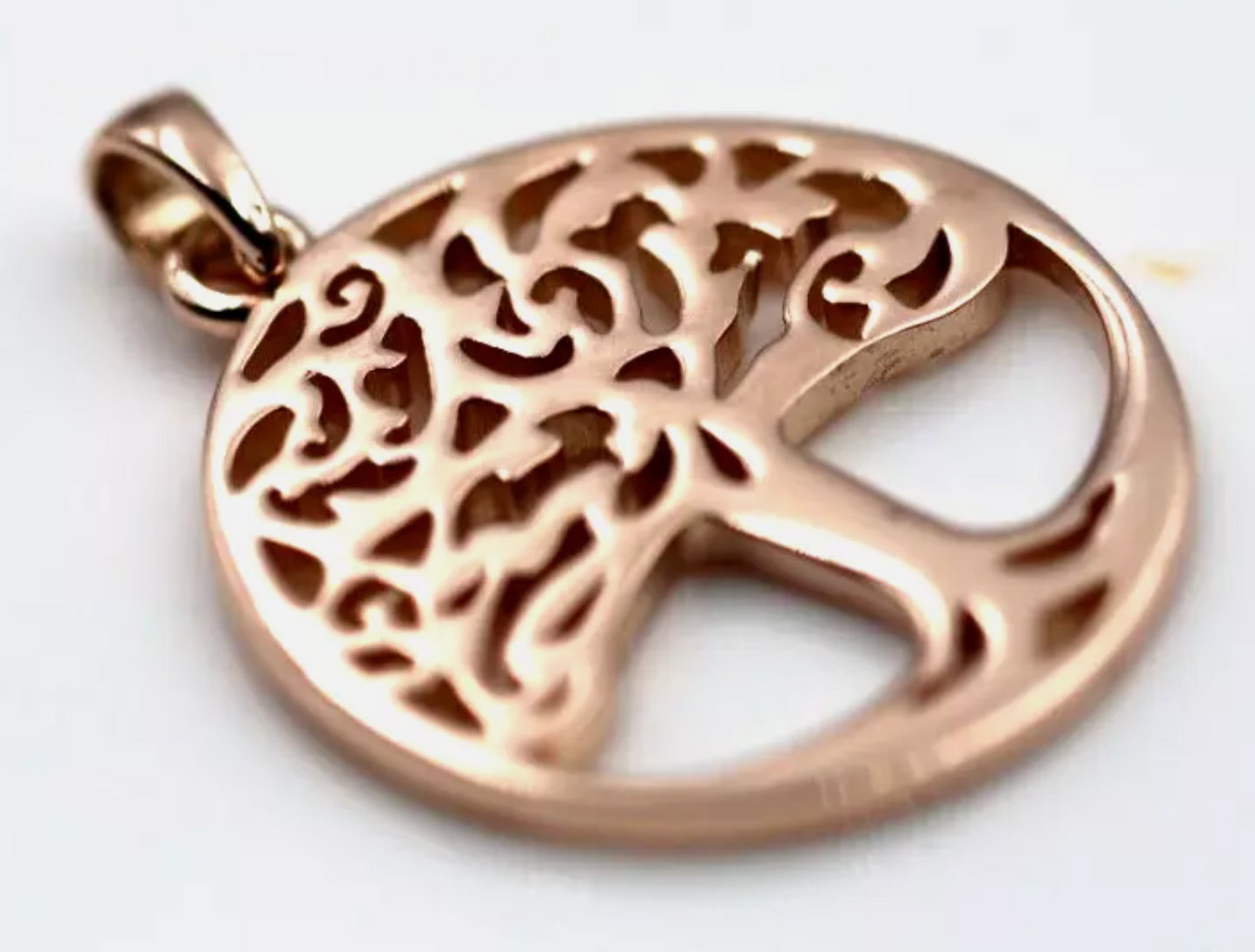 Kaedesigns Genuine 9ct Yellow, Rose or White Gold Oval Filigree Tree Of Life Pendant