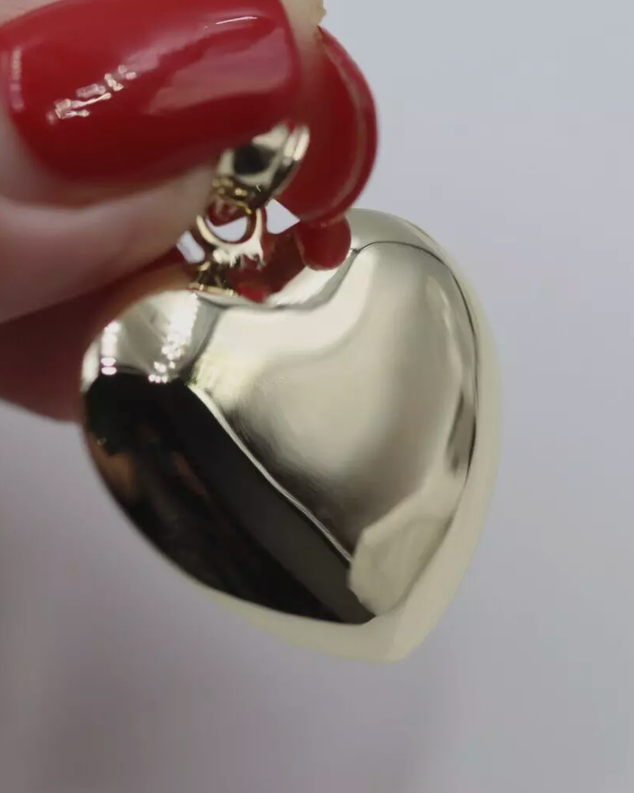 Kaedesigns, Genuine New 9ct 9kt Medium Flat Bubble Yellow, Rose or White Gold Heart Pendant