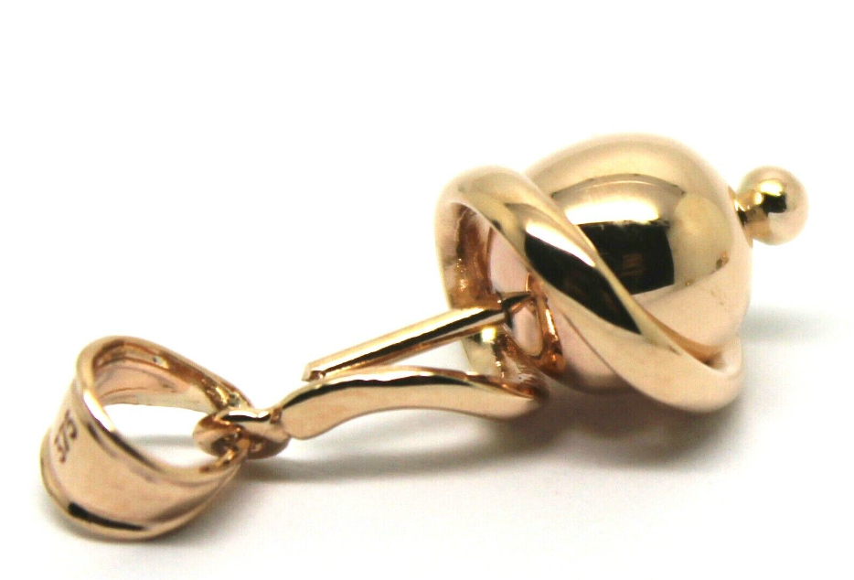 Genuine 9ct 9kt 375 Yellow, Rose or White Gold 8mm Swirl Ball Pendant