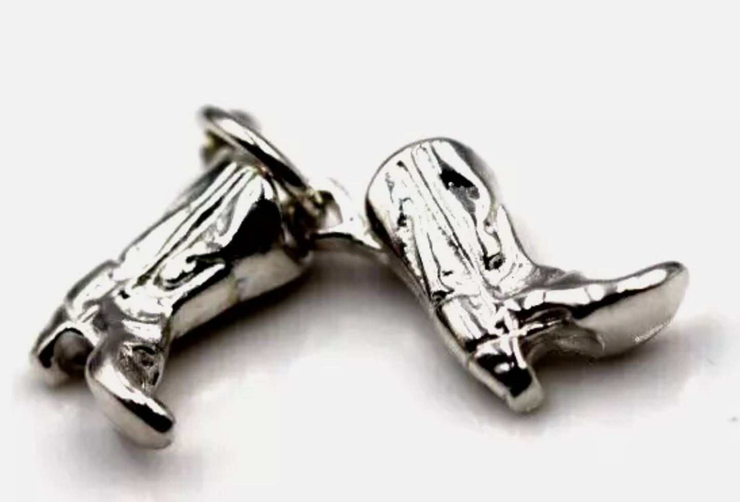 Genuine Sterling Silver 925 Cowboy Boots Charms or Pendant