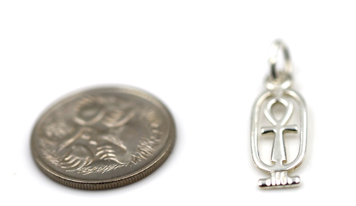 Genuine Sterling Silver 925 or 9ct Yellow Gold Pendant / Charm Solid 9ct Gold Ankh Key of Life Charm Pendant