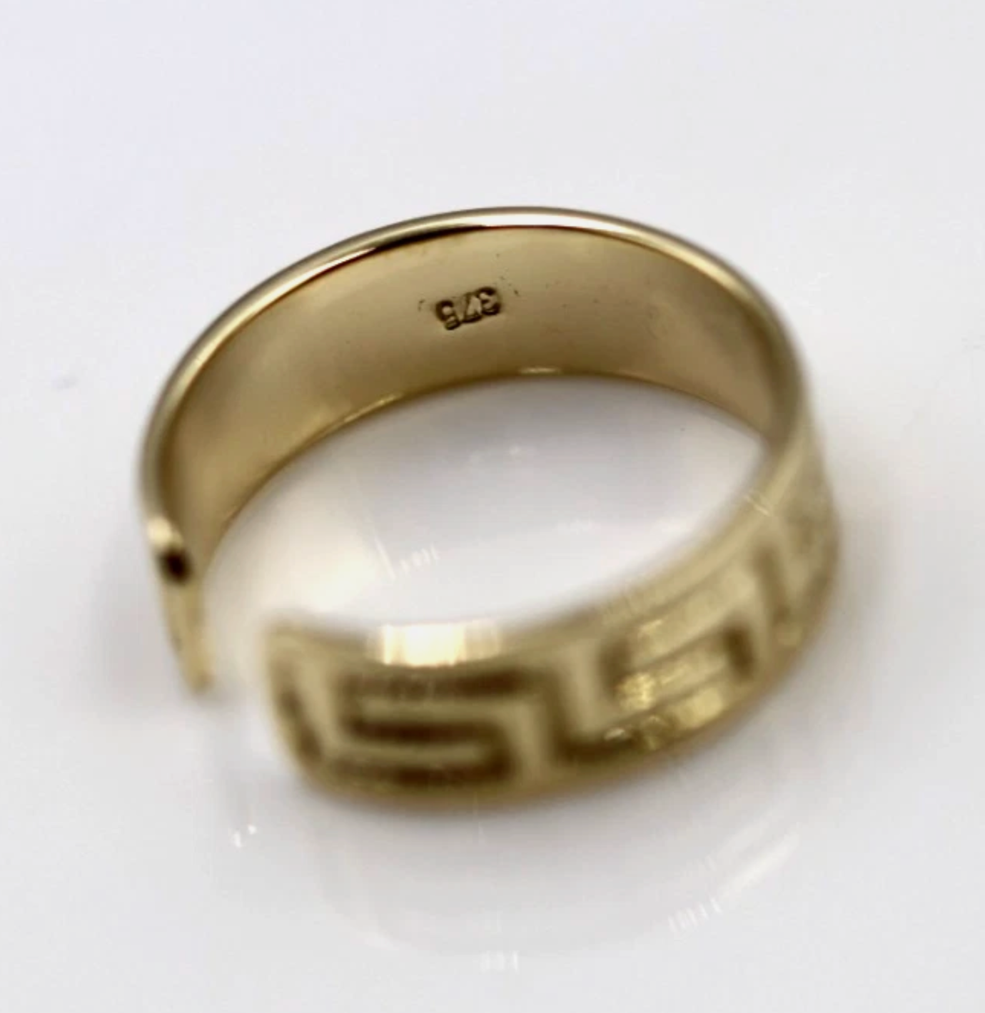 Genuine Solid 9ct Yellow or Rose or White Gold Sterling Silver Celtic Greek Key Toe Ring 275a