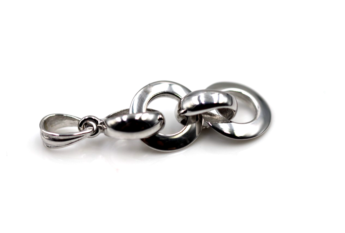 Genuine 9ct 9kt Yellow, Rose or White Gold Circle / Belcher Pendant