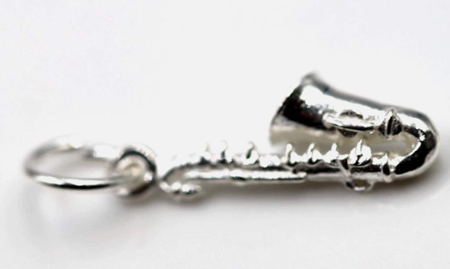 Genuine Sterling Silver 925 Saxophone Charm or Pendant