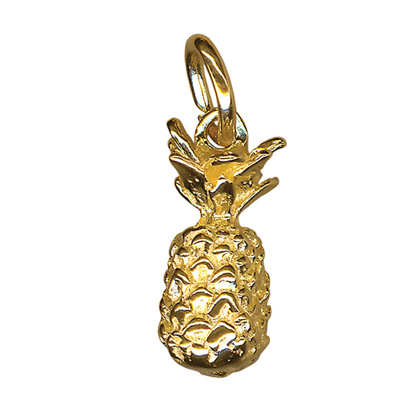 Genuine 9ct Yellow Gold 375 Pineapple Charm or Pendant charm + jump ring