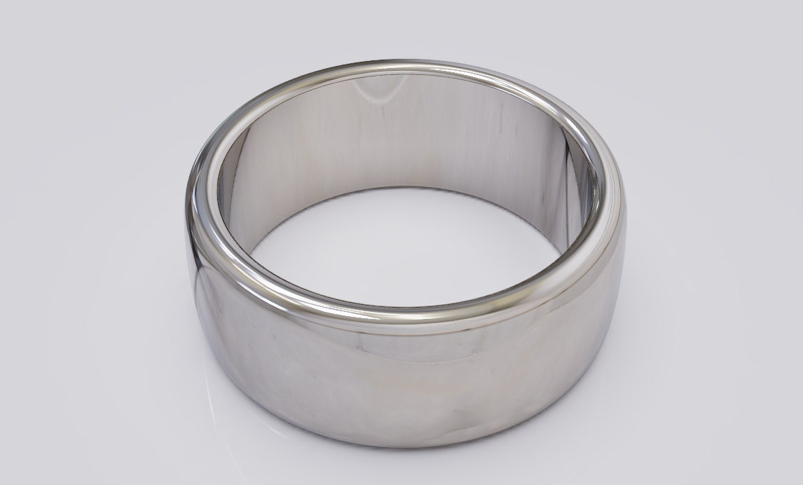 Genuine Band Ring Platinum 950 Heavy Full Solid Wedding Band - 6mm wide