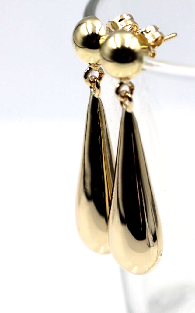 Kaedesigns Genuine 9ct 9K 375 Yellow, Rose or White Gold Large Teardrop Tear Drop Stud 8mm Half Ball Earrings