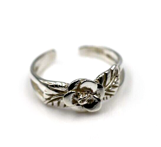 Kaedesigns Genuine Solid 9ct Yellow, Rose or White or Sterling Silver Gold Flower Toe Ring