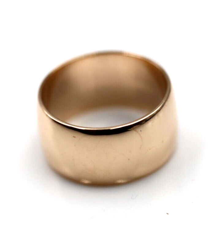 Genuine New Size X Genuine 9K 9ct Yellow, Rose or White Gold Full Solid 10mm Wide Band Ring