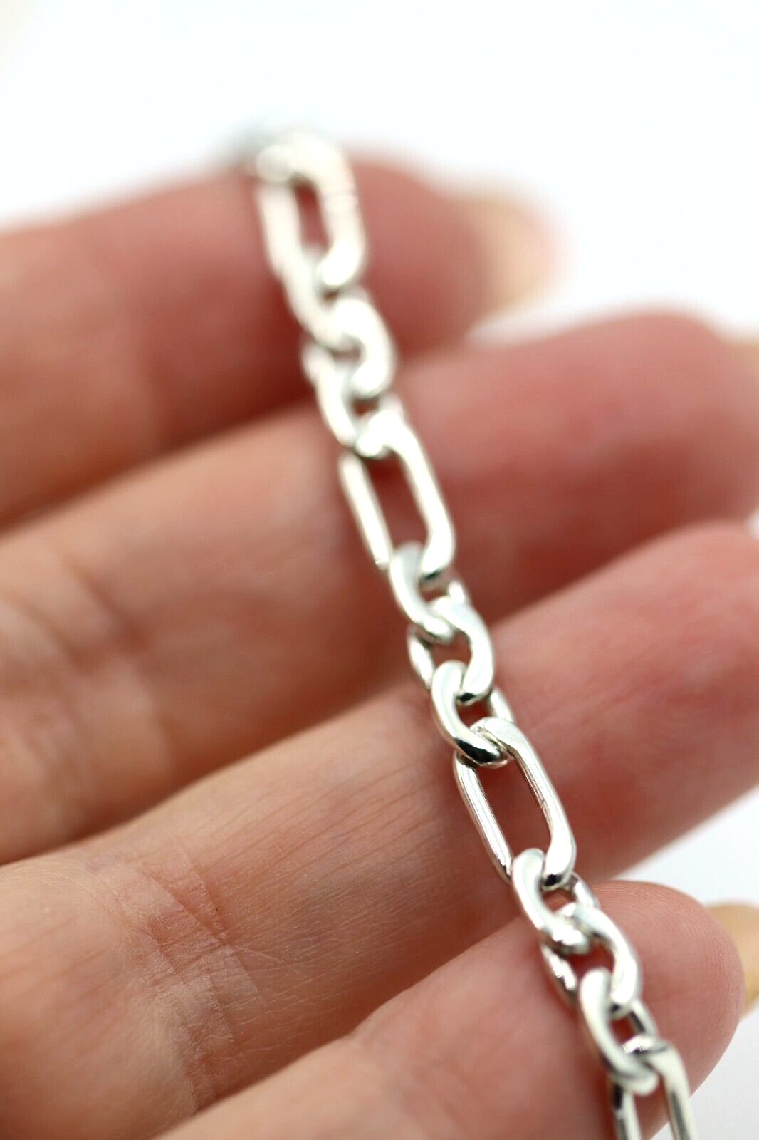 Sterling Silver 925 Fancy Bracelet Link 19cm long