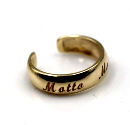 Kaedesigns Genuine New Solid Dome 9ct 9kt Yellow, Rose or White Gold 375 Plain Toe Ring + Engraving