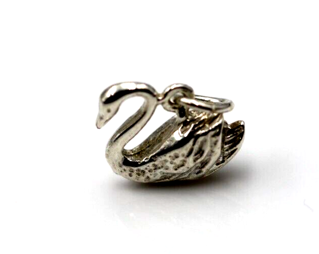 Kaedesigns New Sterling Silver 925 Solid Bird Swan Pendant / Charm