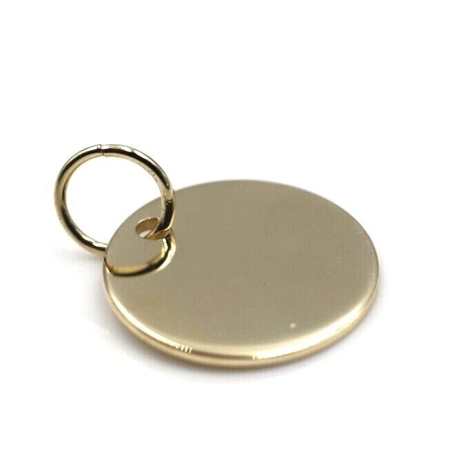 Genuine Solid 9ct Yellow, Rose Or White Gold Plain 18mm Round Disc Pen