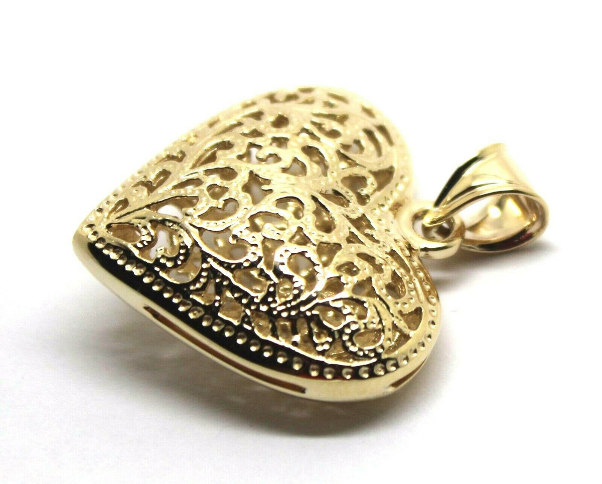 Gold filigree sales heart necklace