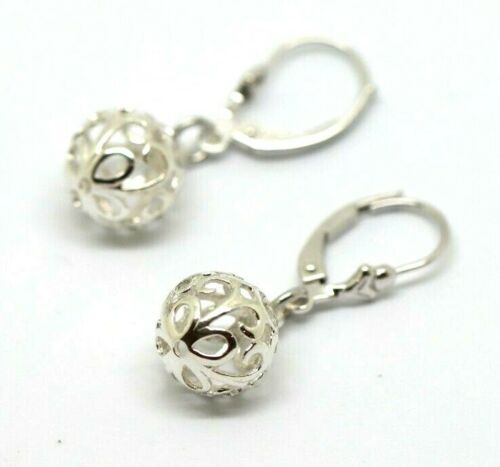 Genuine Sterling Silver 925 Ball Earrings 10mm Continental Clip Earrings