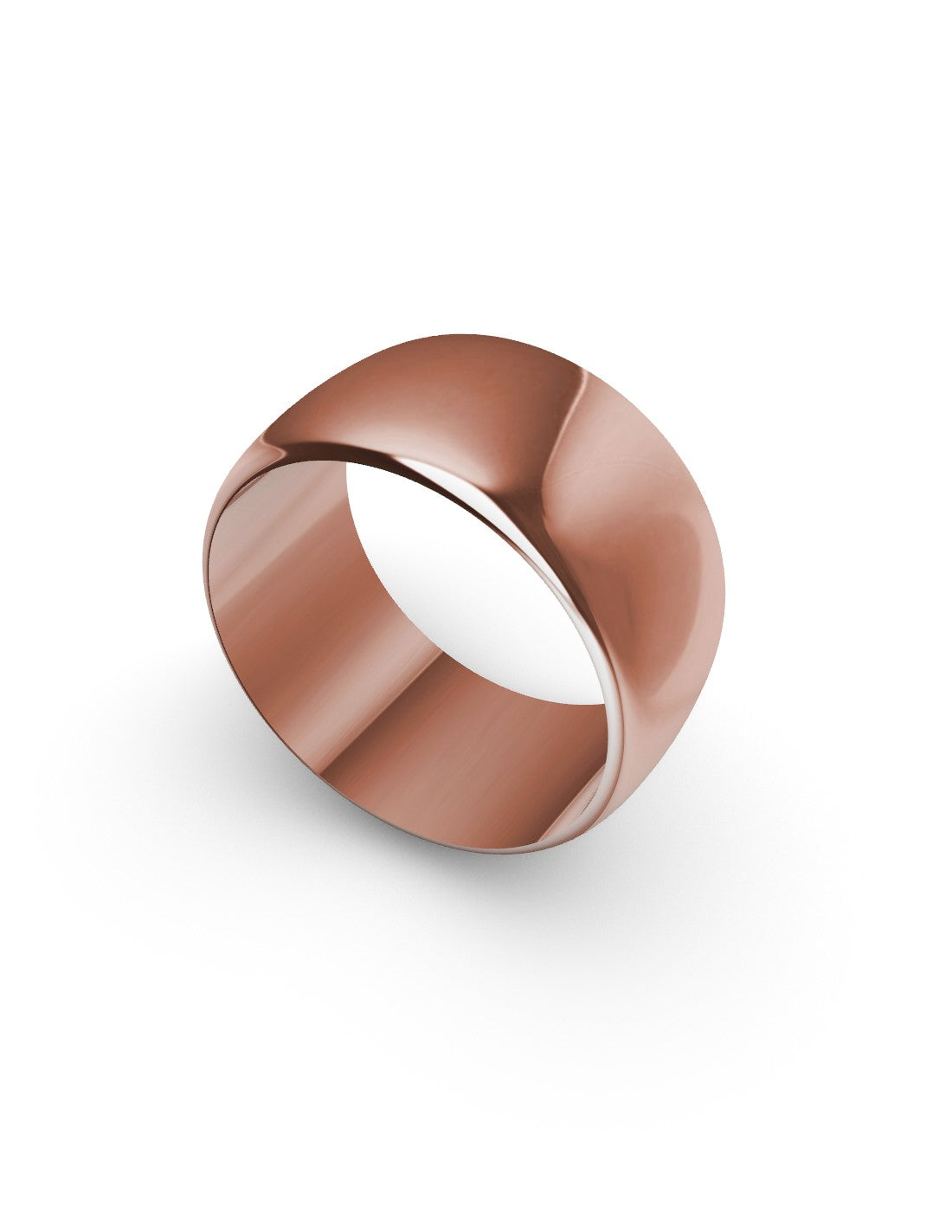 Size P Genuine New 18ct Gold Solid Yellow, Rose or White Gold 10mm Domed Wedding Band Ring