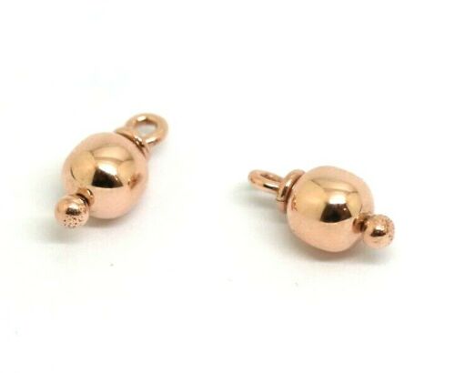 Genuine New 9k 9ct Yellow, Rose or White Gold 6mm Ball Plain Balls For Charm Earrings
