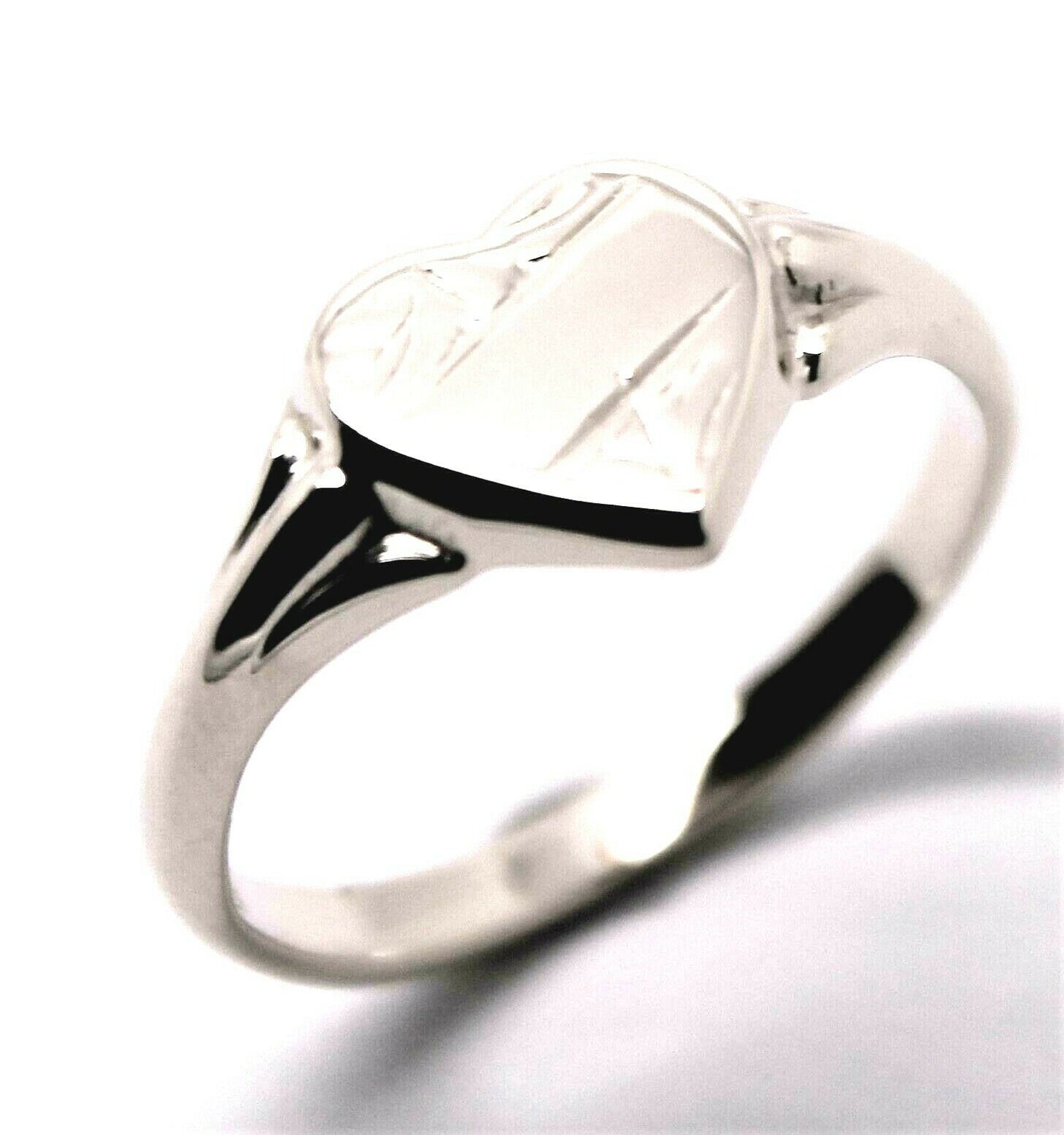 Kaedesigns, New Genuine 9ct Yellow, Rose or White Gold Small Heart Signet Ring Size H 201