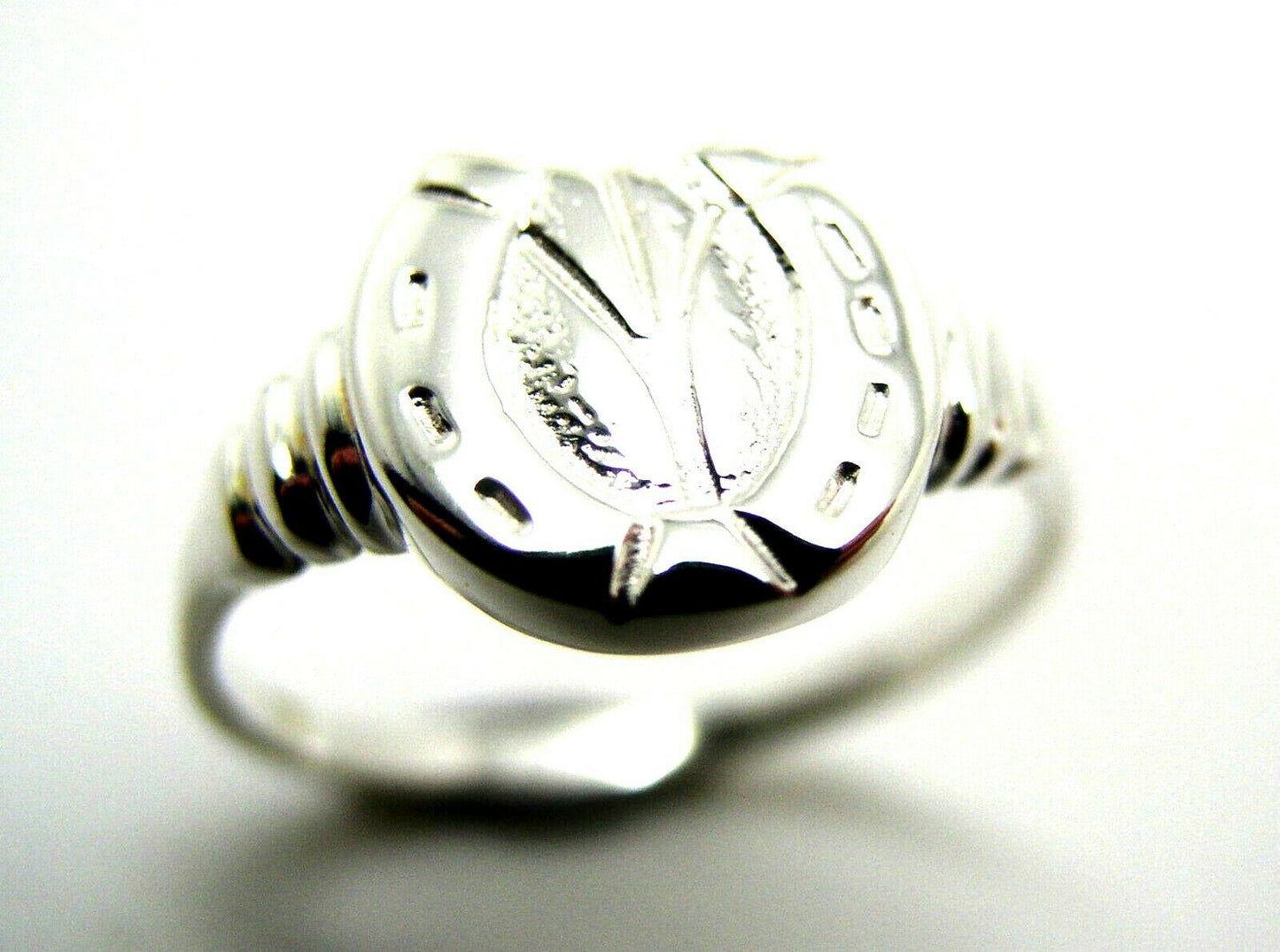 Size U - Kaedesigns, New Large 9ct Genuine Yellow, Rose or White Gold Lucky Horseshoe Ring