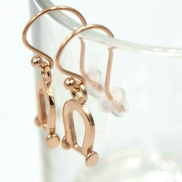 Kaedesigns Genuine 9ct Yellow, Rose or White Gold Lucky Horseshoe U Shape Earrings
