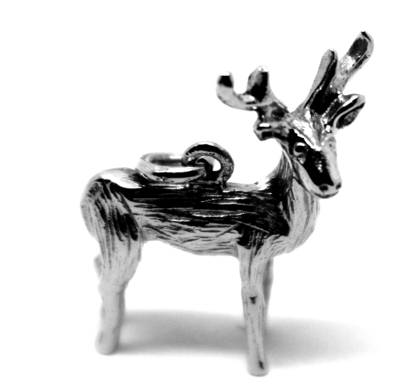 Kaedesigns, 3D 9ct Yellow Or Rose Or White Gold Deer Or Moose Charm Or Pendant