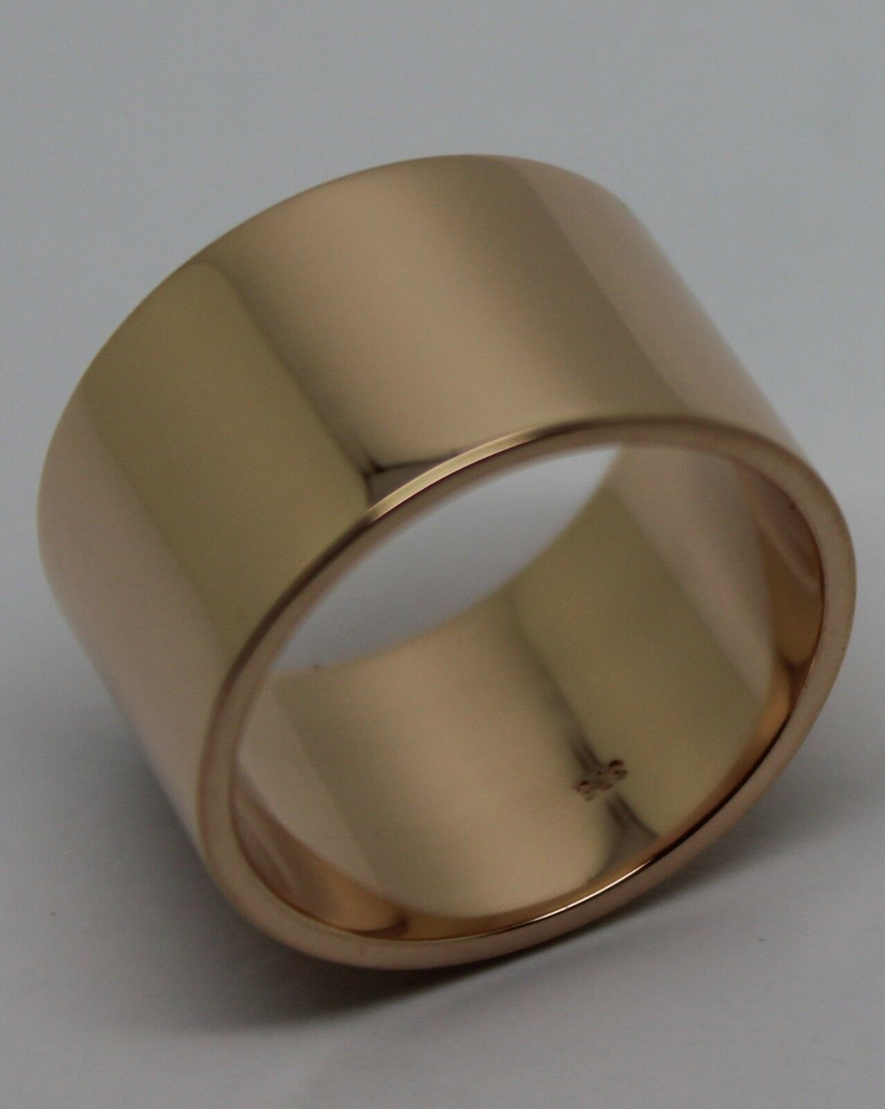 Genuine Solid 9ct 9k Rose Or Yellow Or White Gold 12mm Wide Flat Band Ring Size O